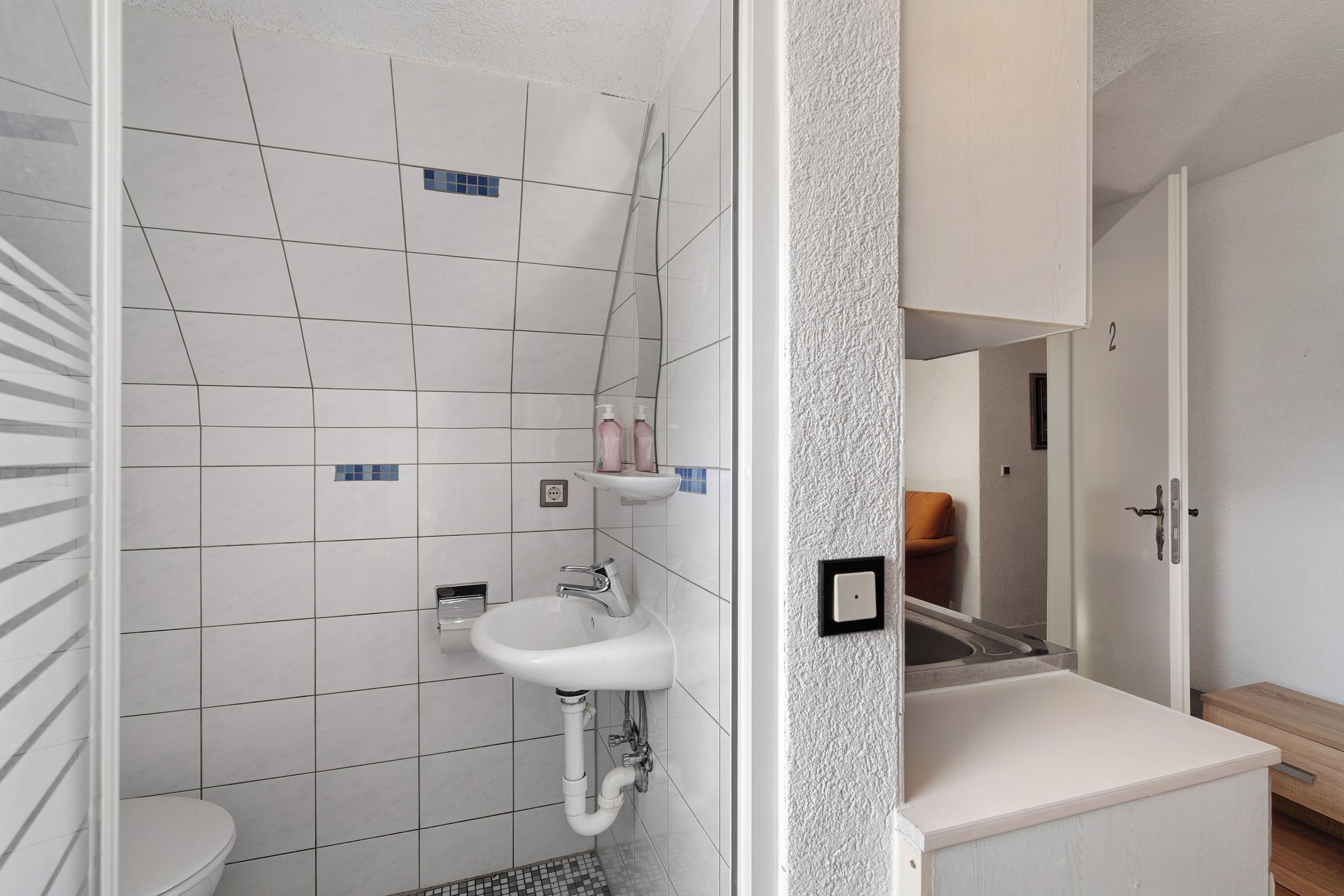 Douche, serviettes fournies