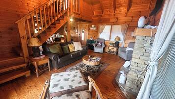 Smart TV, fireplace, video games, table football