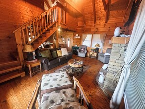 Smart TV, fireplace, video games, table football