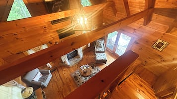 Smart TV, fireplace, video games, foosball