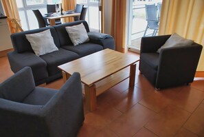 TV, fireplace, DVD player, books