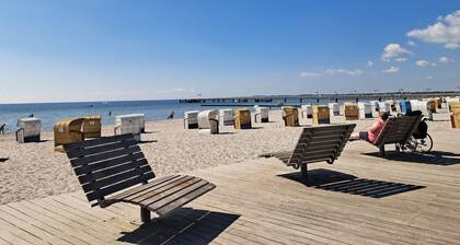 Family-friendly vacation apartment with sauna and fireplace - 80m to the beach