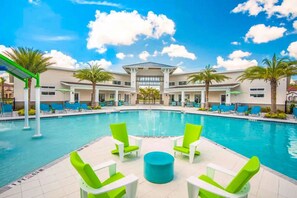 屋外プール、温水プール