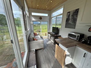 Smart TV, DVD player, books
