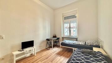 Desk, laptop workspace, free WiFi