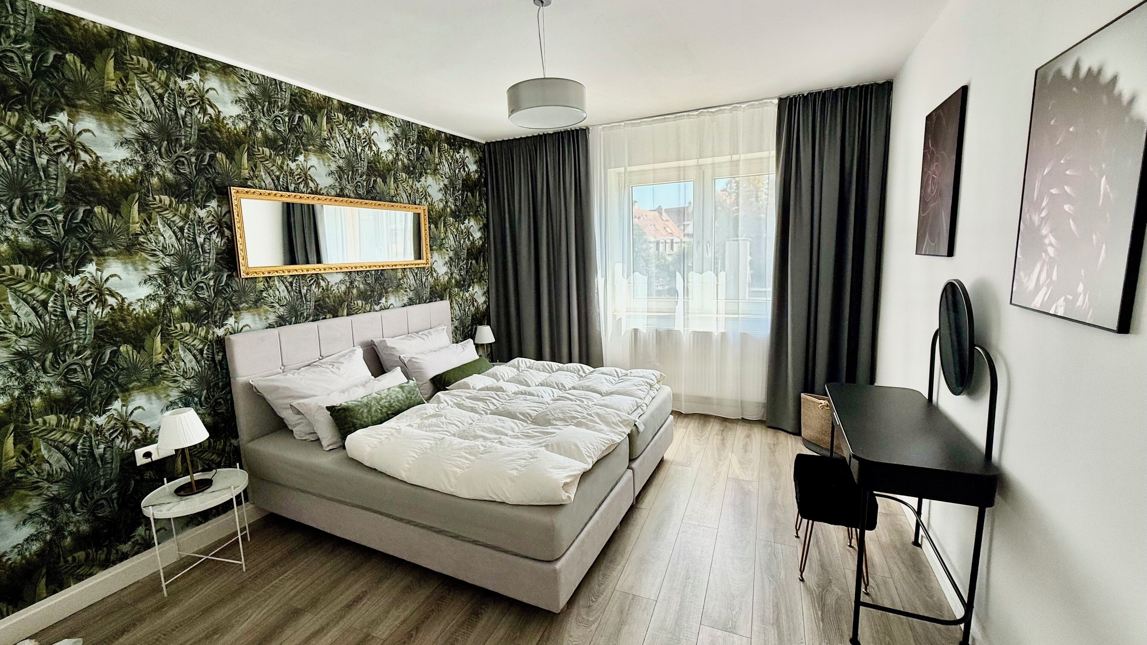 1 غرفة نوم ومكواة/لوح كي وواي فاي مجانًا وملاءات أسرّة