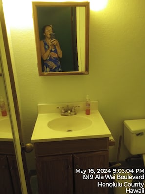 Séchoir à cheveux, serviettes fournies, savon, papier de toilette