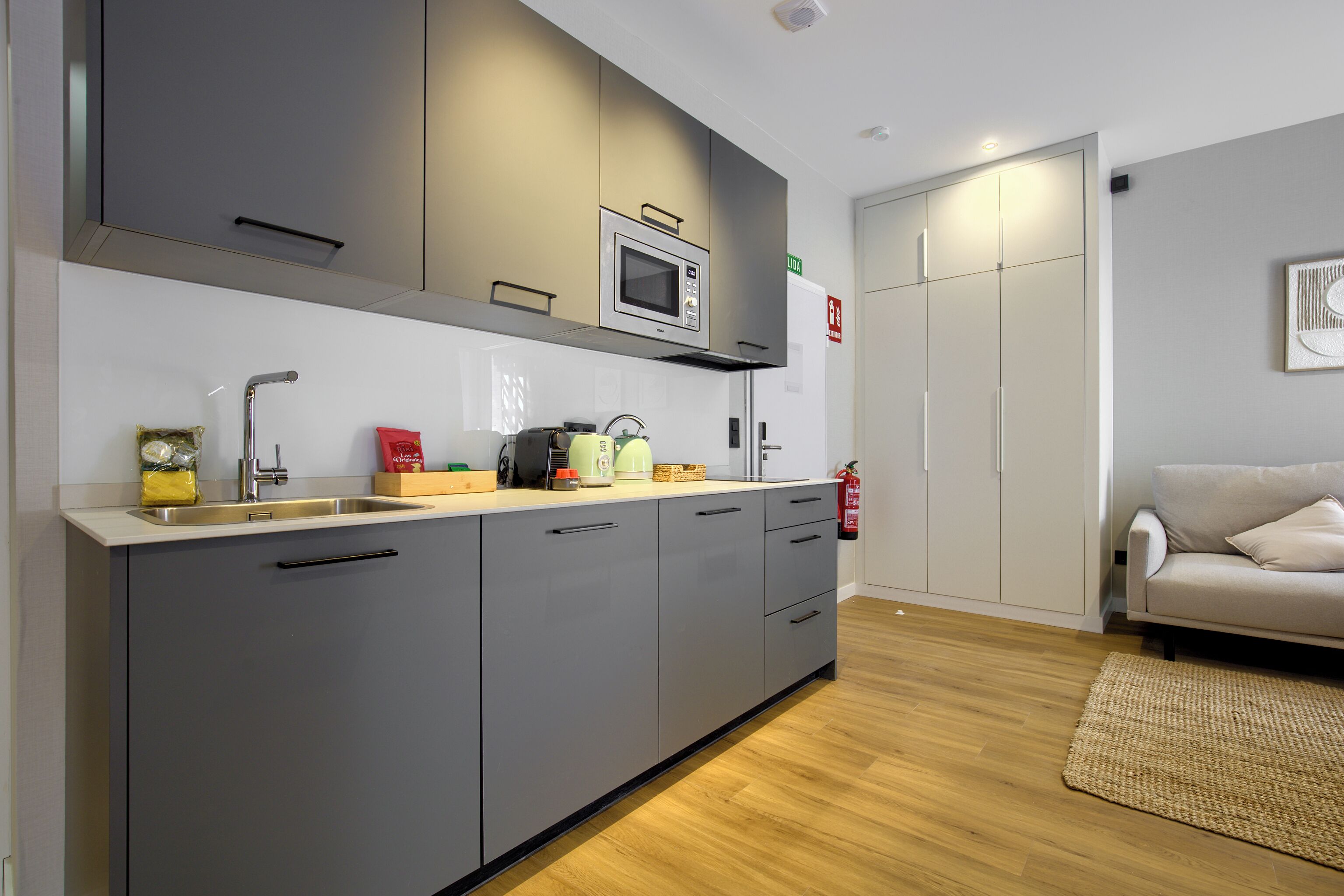 Studio, 1 Queen Bed with Sofa bed | Private kitchen | Fridge, microwave, stovetop, electric kettle