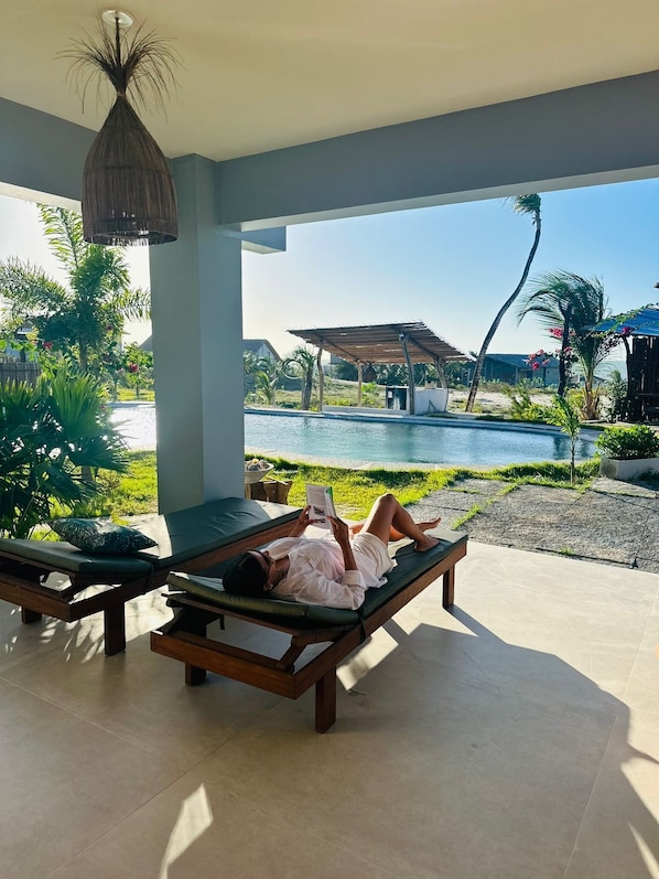 Luxury Quadruple Room, Sea View | Desk, laptop workspace, soundproofing, free WiFi
