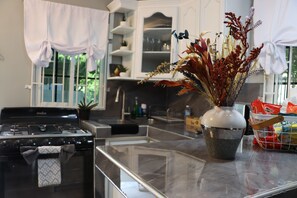 Microondas, horno y placa de cocina