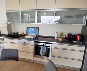 Fridge, oven, stovetop, dishwasher