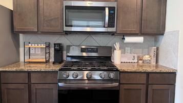 Microwave, oven, stovetop, dishwasher