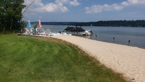 Sun-loungers, beach towels