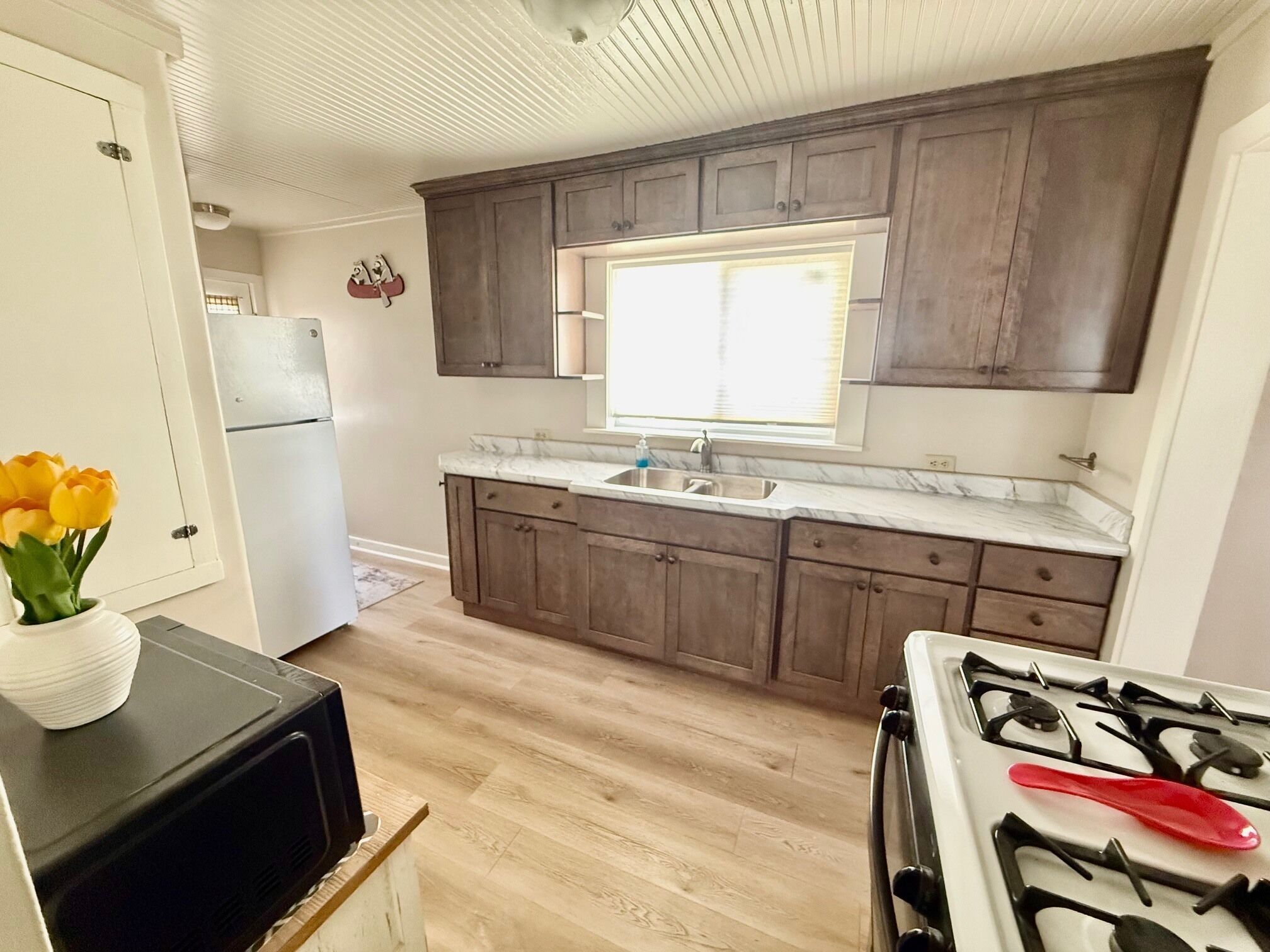 Microwave, oven, stovetop