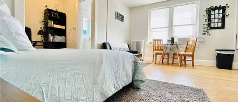 Desk, iron/ironing board, free WiFi, bed sheets