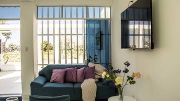 Smart TV, foosball, books