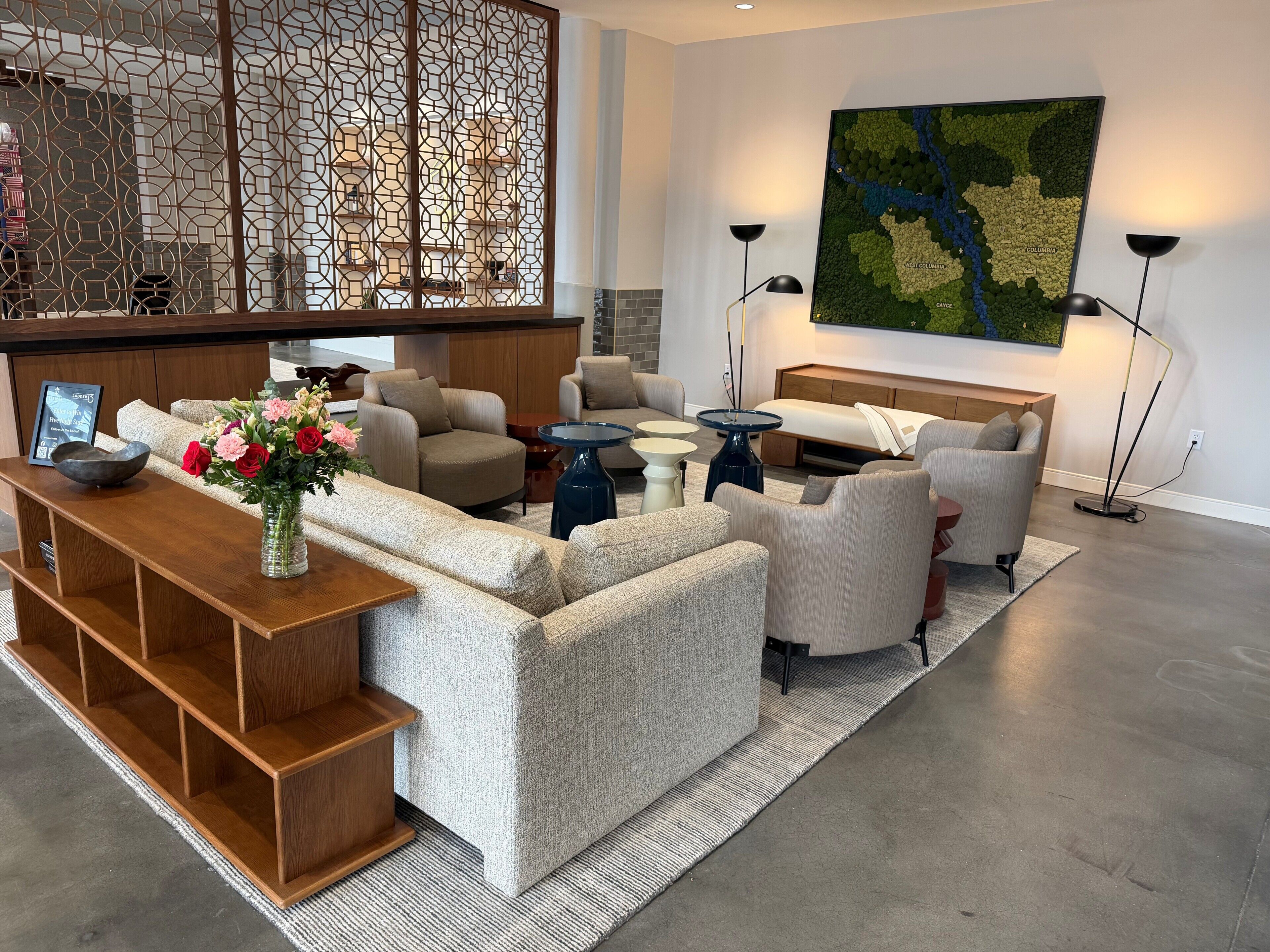 Sitteområde i lobbyen