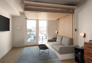 Studio Suite Accessible | Living area | 55-inch Smart TV with digital channels