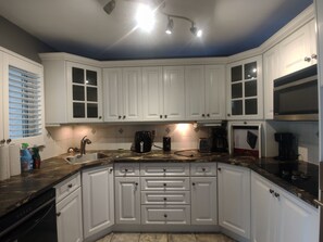 Microwave, oven, stovetop, dishwasher