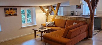 "Spacious, cozy vacation apartment in the Lehnenhof" rural, not far from the Baltic Sea