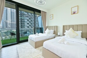 2 bedrooms, in-room safe, iron/ironing board, travel crib