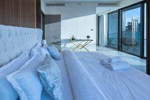 2 bedrooms, in-room safe, iron/ironing board, travel cot