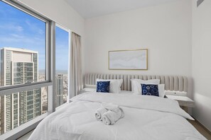 2 bedrooms, in-room safe, iron/ironing board, travel crib