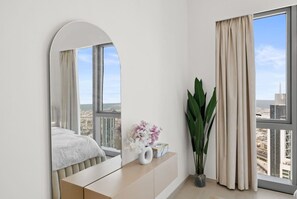 2 bedrooms, in-room safe, iron/ironing board, travel crib