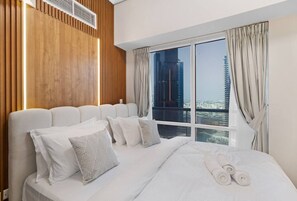 2 bedrooms, in-room safe, iron/ironing board, travel crib