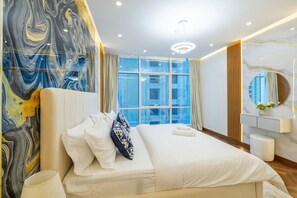 1 bedroom, in-room safe, iron/ironing board, travel cot