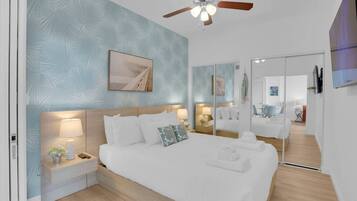1 bedroom, iron/ironing board, travel crib, WiFi (free)
