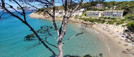 Sun-loungers, beach towels