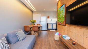 Luxe appartement, uitzicht op de stad | Woonruimte