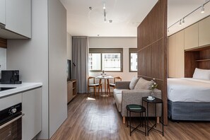 Comfort Studio | Iron/ironing board, free WiFi, bed sheets - Ayra Higienópolis - Apartamentos mobiliados com excelente vista e localização (São Paulo)