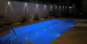 Piscine extérieure, piscine chauffée