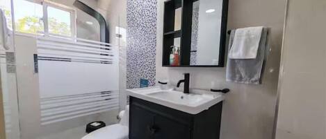 Towels, soap, toilet paper