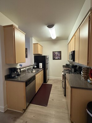 Microwave, oven, stovetop, dishwasher