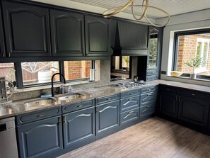 Microwave, oven, stovetop, dishwasher