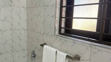 Towels, soap, toilet paper