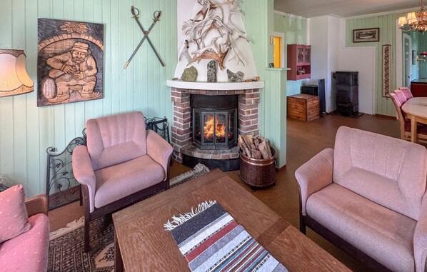 Chimenea y tenis de mesa