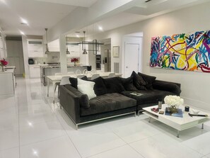 TV, fireplace, stereo, offices