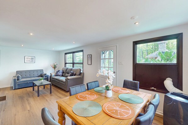 TV, fireplace, DVD player