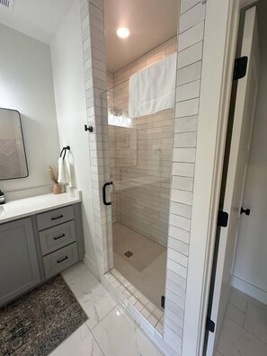 Hair dryer, towels