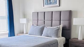 2 bedrooms, iron/ironing board, internet, bed sheets