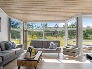 Televisión y chimenea 