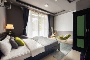 Deluxe Double Room Single Use, Balcony, City View | Iron/ironing board, free WiFi