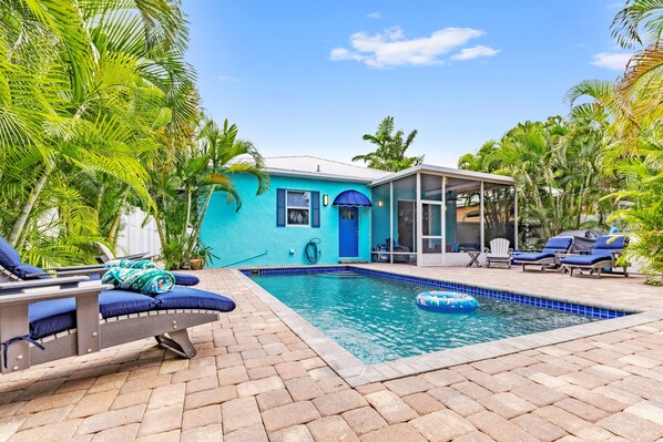A heated pool