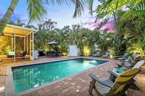 A heated pool