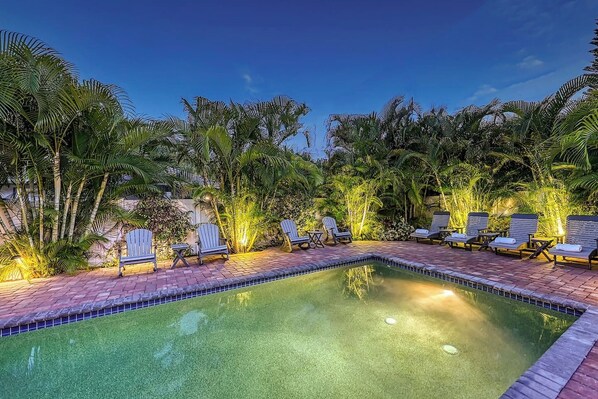 A heated pool