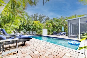 A heated pool